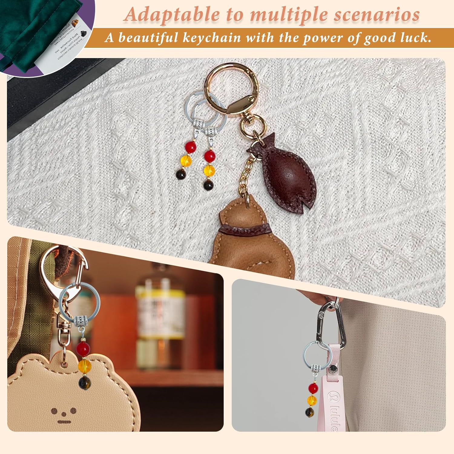 Natural Crystal Keychain Gifts retirement gift For Women Small Healing Stones Keychain for New Beginnings - Image 5