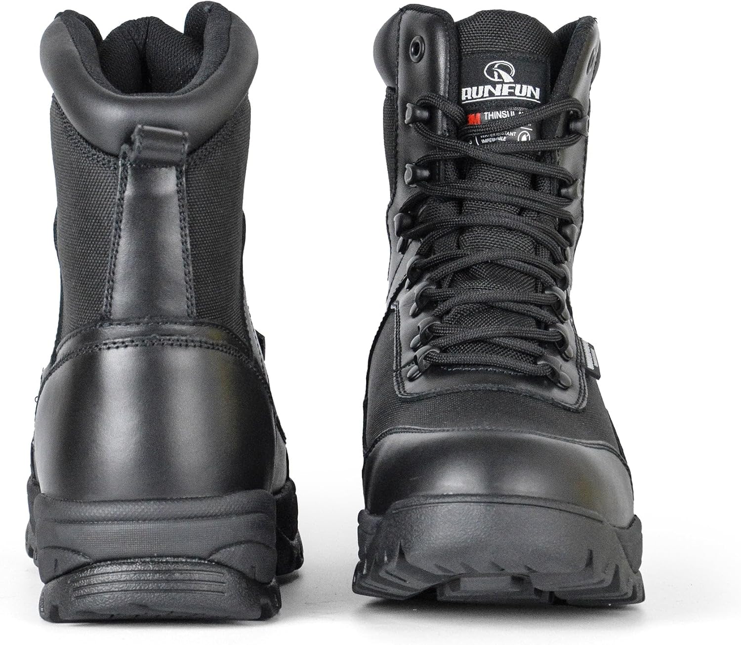 Men's 8" Waterproof Insulated Hunting Boots Lightweight Anti-slip Work Boots with Steel Shank, 400g Thinsulate
