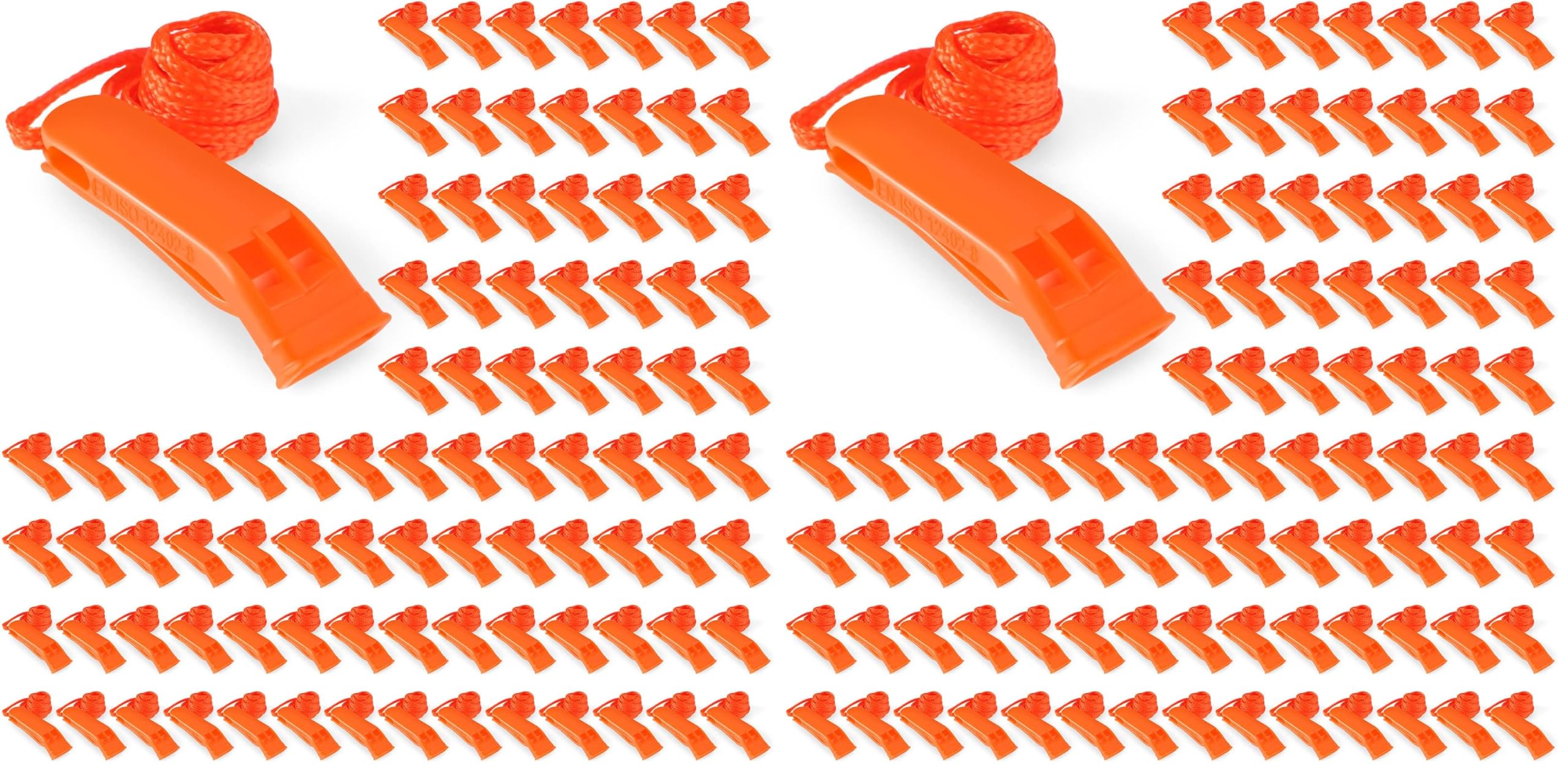 Sotiff 100 Pieces Emergency Whistles with Lanyard