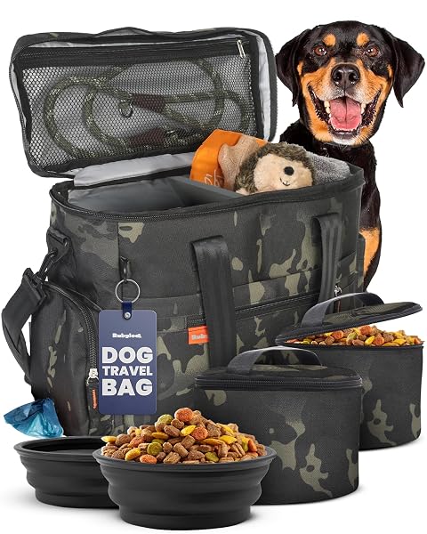 The Original Doggy Bag - Complete Dog Travel Bag for Supplies with 2 BPA-Free Travel Dog Bowls 2