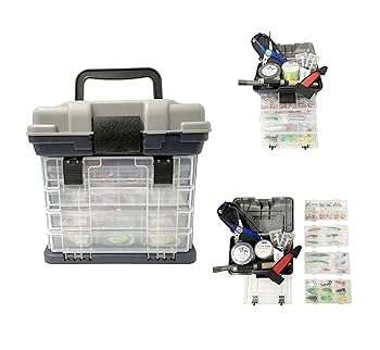 Amazon | 【オルルド釣具】 大容量 タックルボックス 4段式