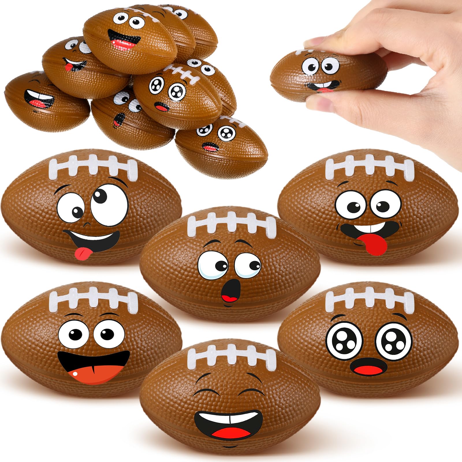 Click to get 12 Pcs Mini Face Stress Balls for Boys Girls Sport