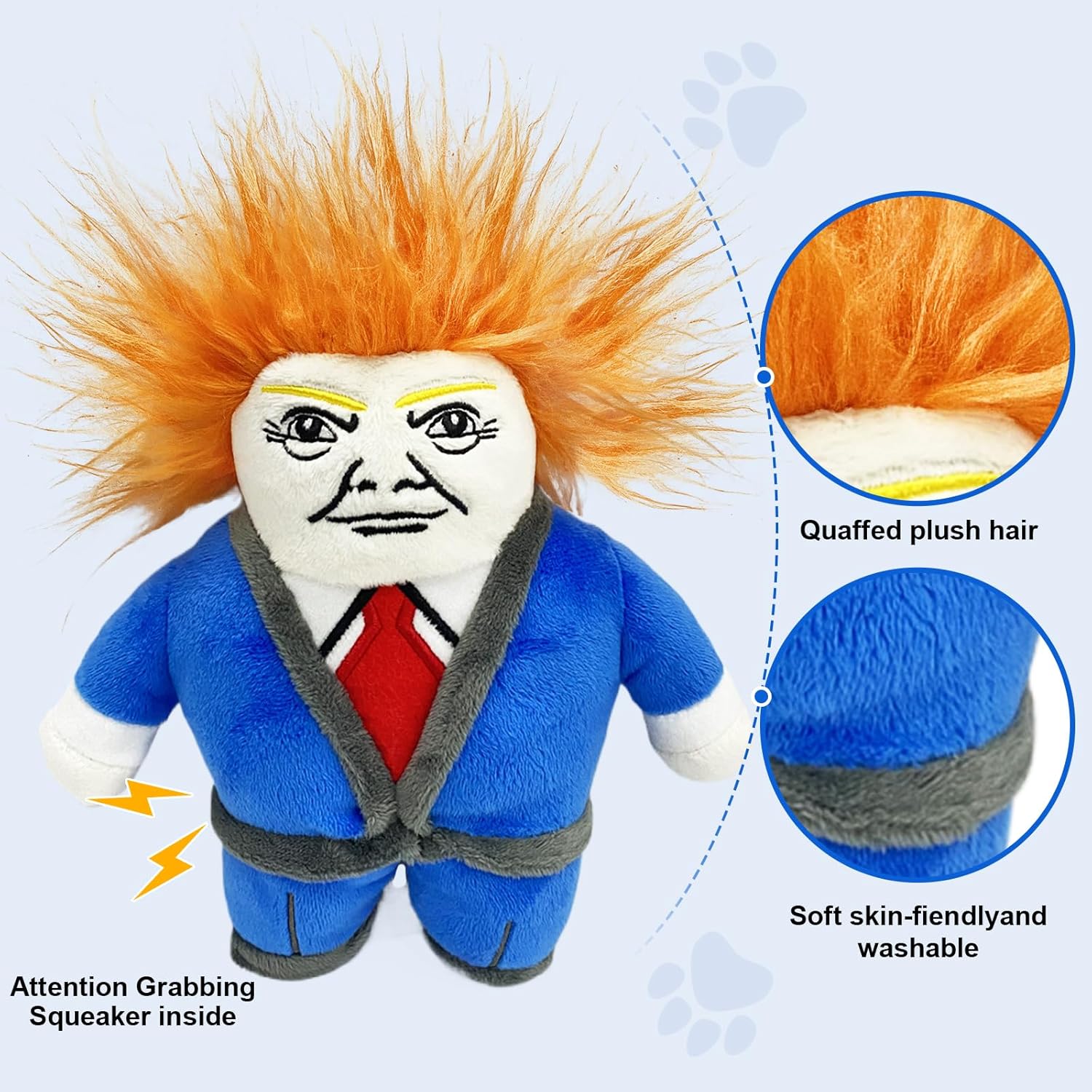 XKCL 犬用きしむおもちゃ - 小型犬、中型犬、大型犬用の面白いインタラクティブおもちゃ、ぬいぐるみ犬用噛むおもちゃ