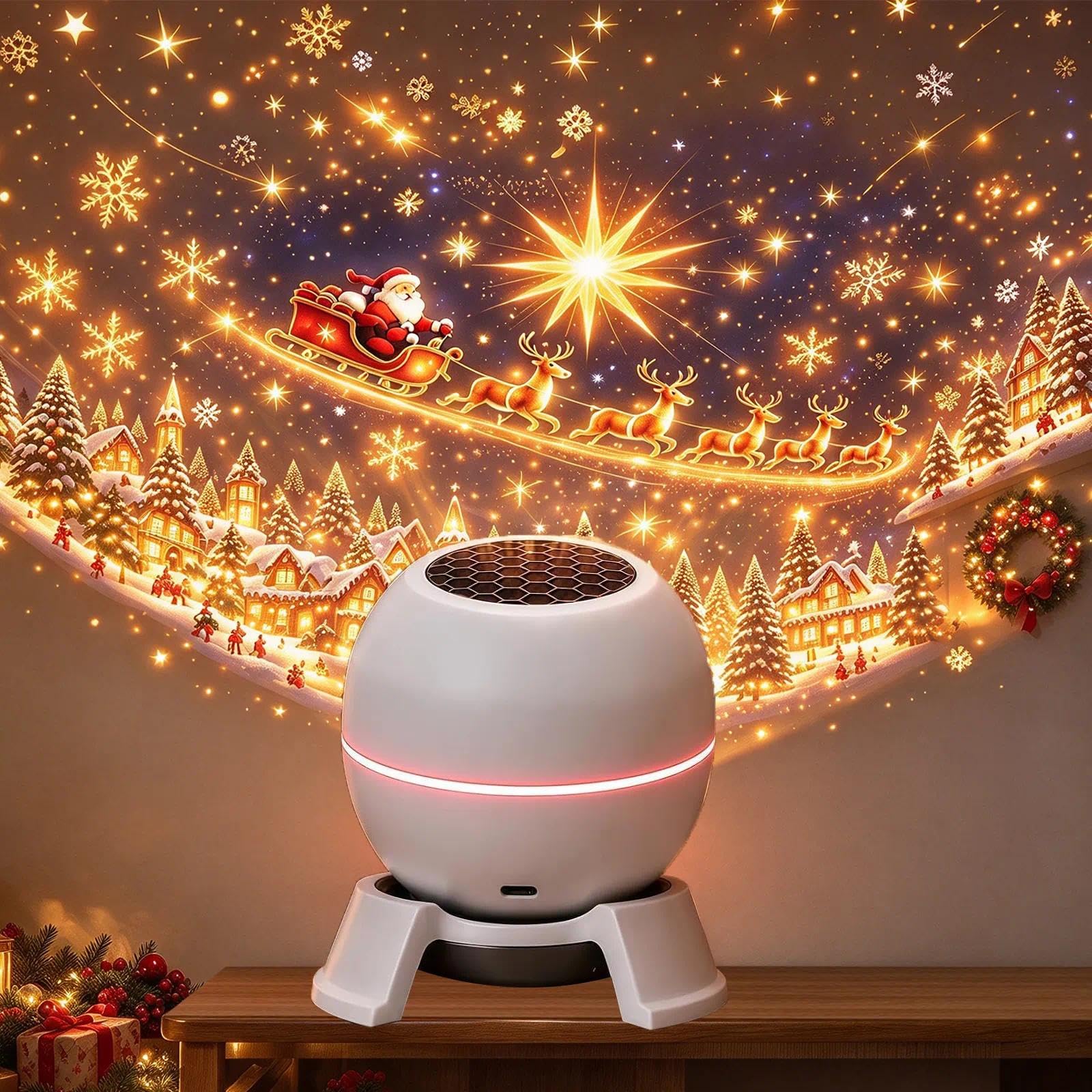 Magical Christmas Projection Night Light, Holiday Projection Night Light