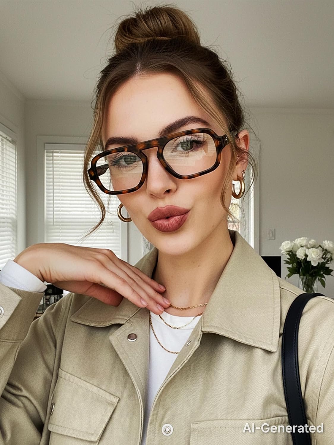 VISOONE Aviator Blue Light Blocking Glasses TR90 Anti-Glare Women Men JANE