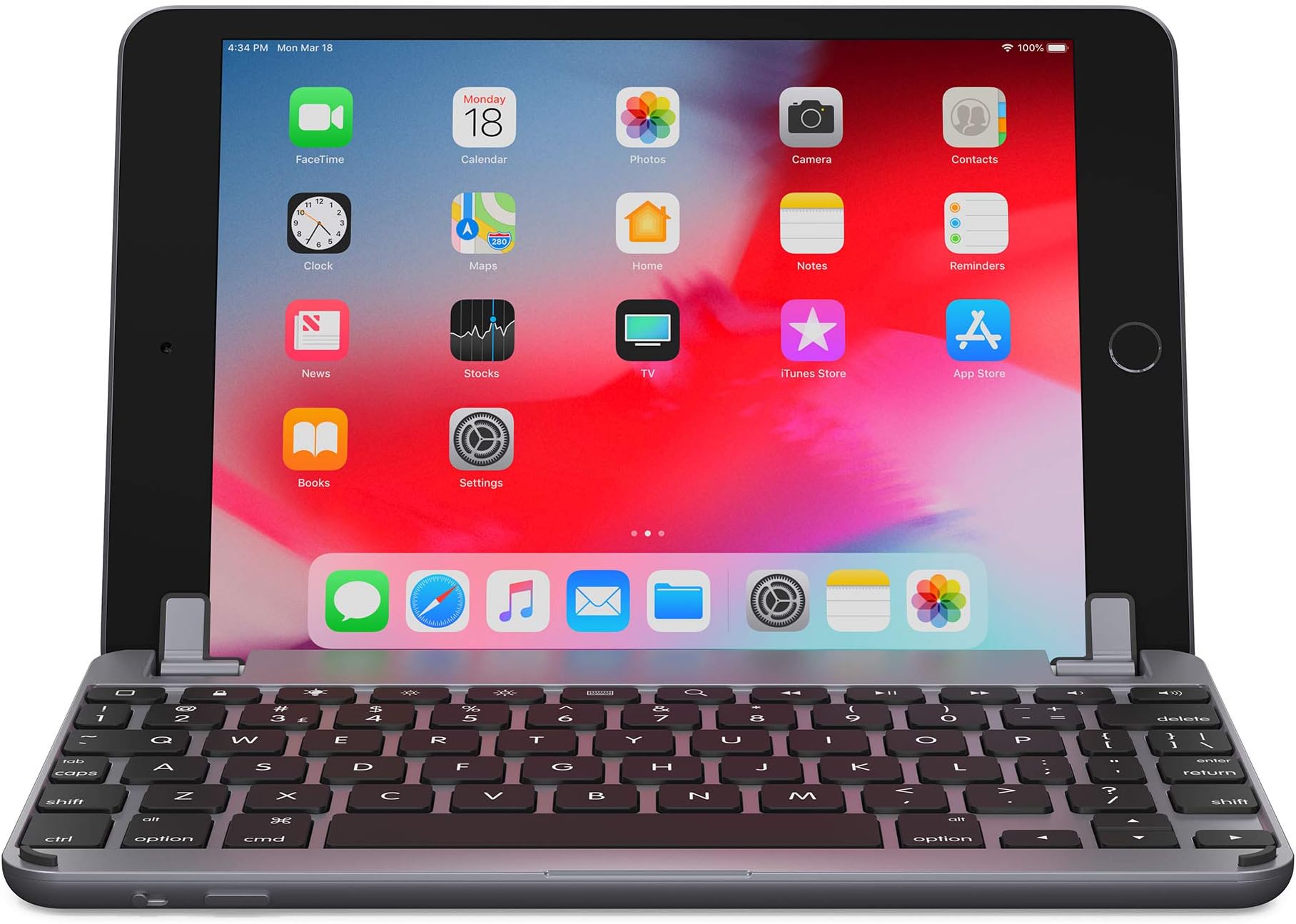 Brydge 7.9 Keyboard for iPad Mini (2019) and iPad Mini 4. Backlit, Aluminum, Bluetooth, Rotating Hinges, 180 Degree Viewing. (Space Gray)