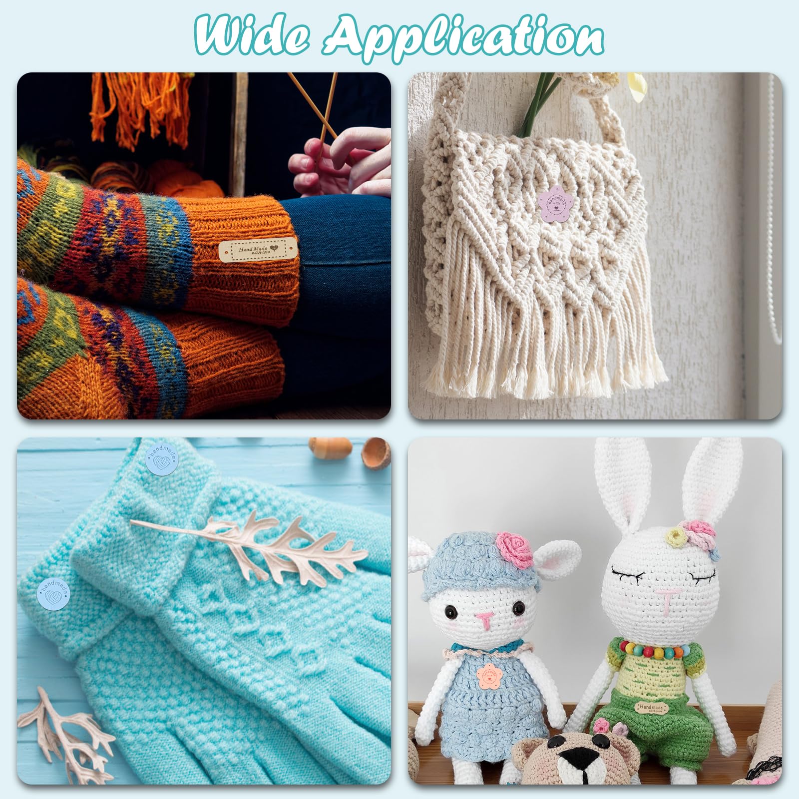 Sixfolo 150 Pièces Étiquette Fait Main à Coudre Petite Etiquette