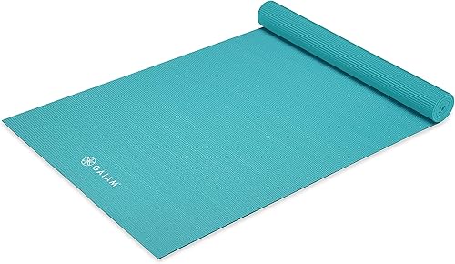 Miniatura 7 de Gaiam - Esterilla de yoga de calidad superior de 5mm, lisa, gruesa y antideslizante para todo tipo de ejercicios de yoga, pilates y gimnasia (173 cm