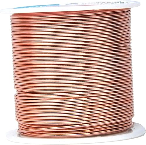 Vista 300 de Mandala Crafts Alambre de aluminio anodizado de calibre 8 para hacer joyas, alambre neutro flexible de color de 128 pies, flexible y flexible