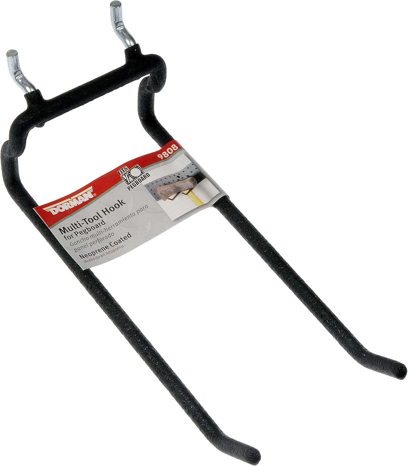 Dorman Hardware 4-9814 Coated Flat Double Hook for 1/4" Pegboard : Everything Else