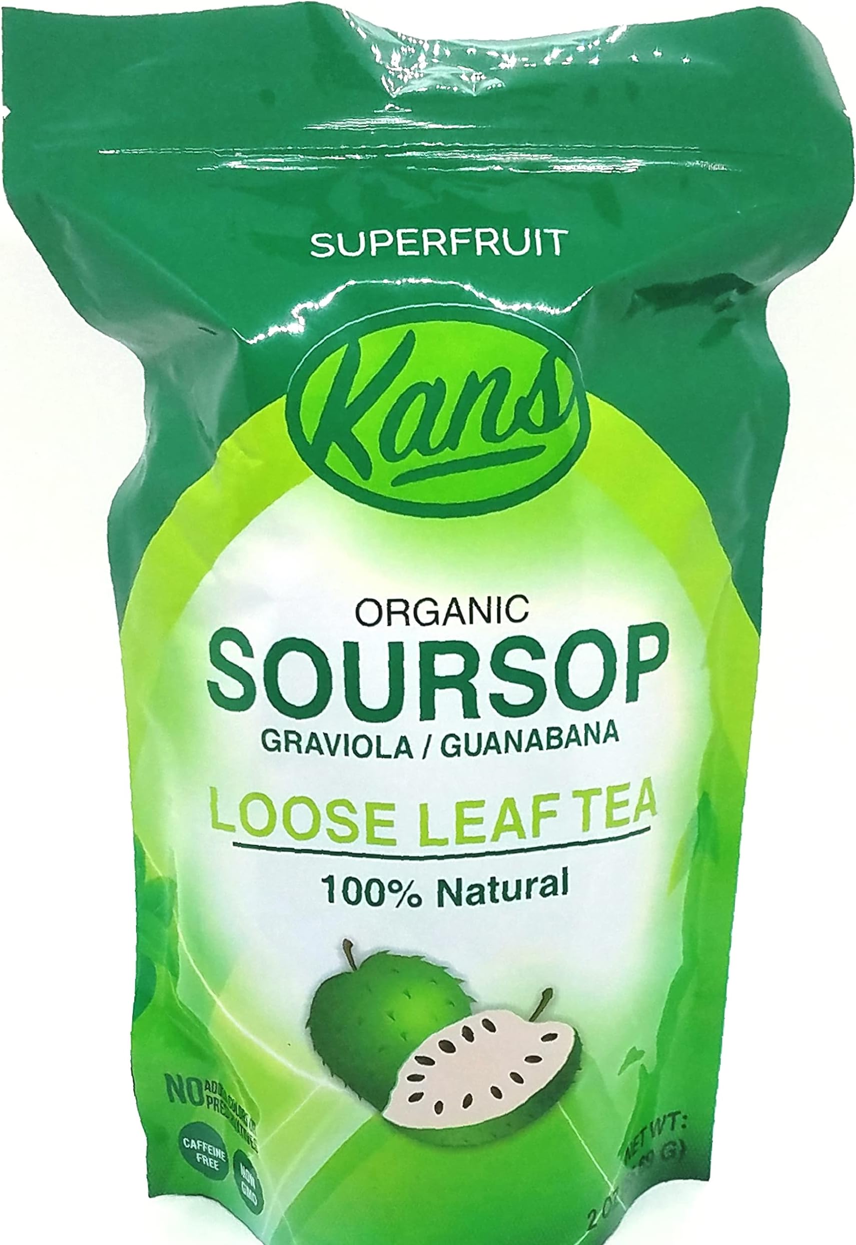 SOURSOP LOOSE DRIED LEAF TEA LEAVES PURE GRAVIOLA GUANABANA TEA 100% NATURAL ORGANIC 2 OUNCE