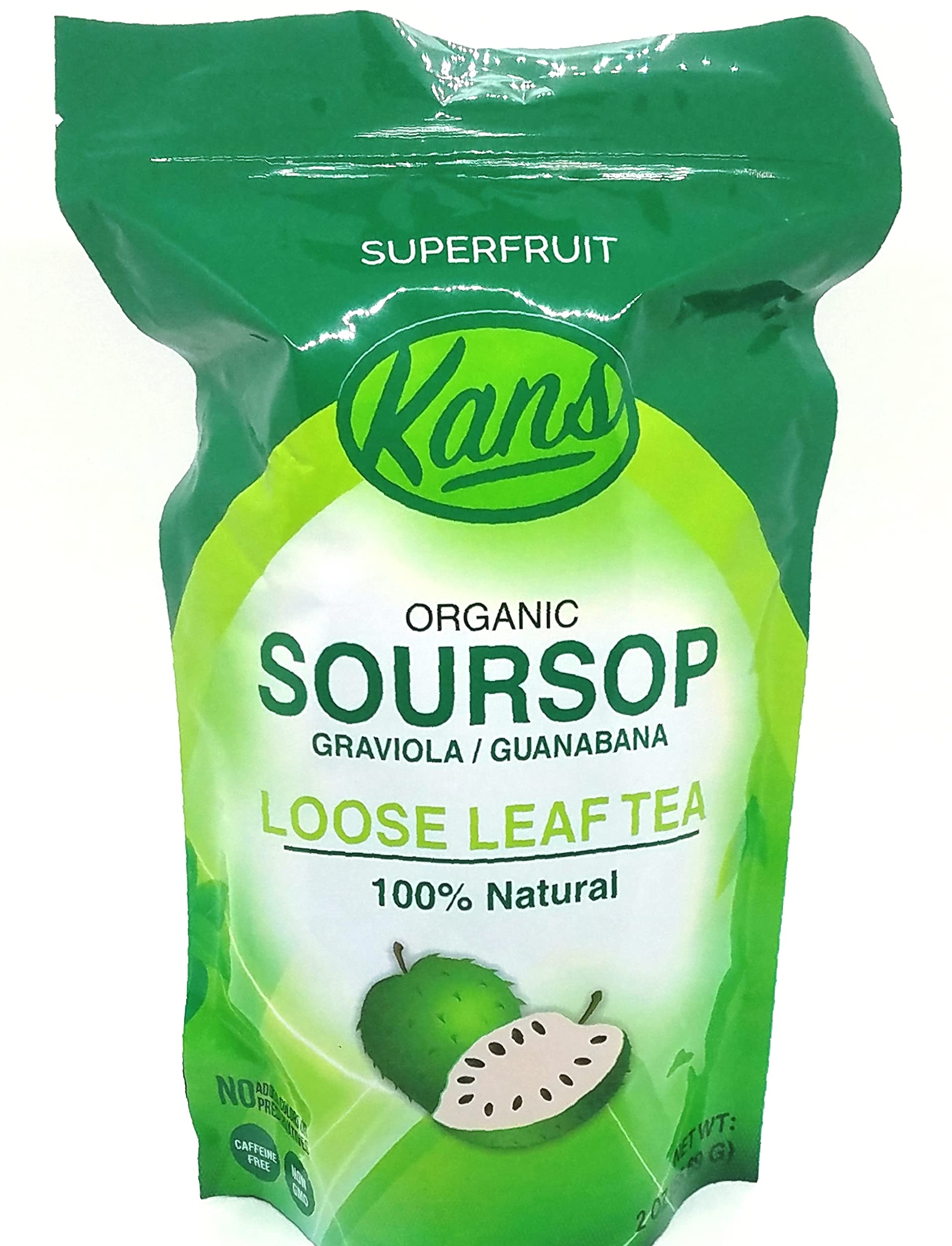 SOURSOP LOOSE DRIED LEAF TEA LEAVES PURE GRAVIOLA GUANABANA TEA 100% NATURAL ORGANIC 2 OUNCE