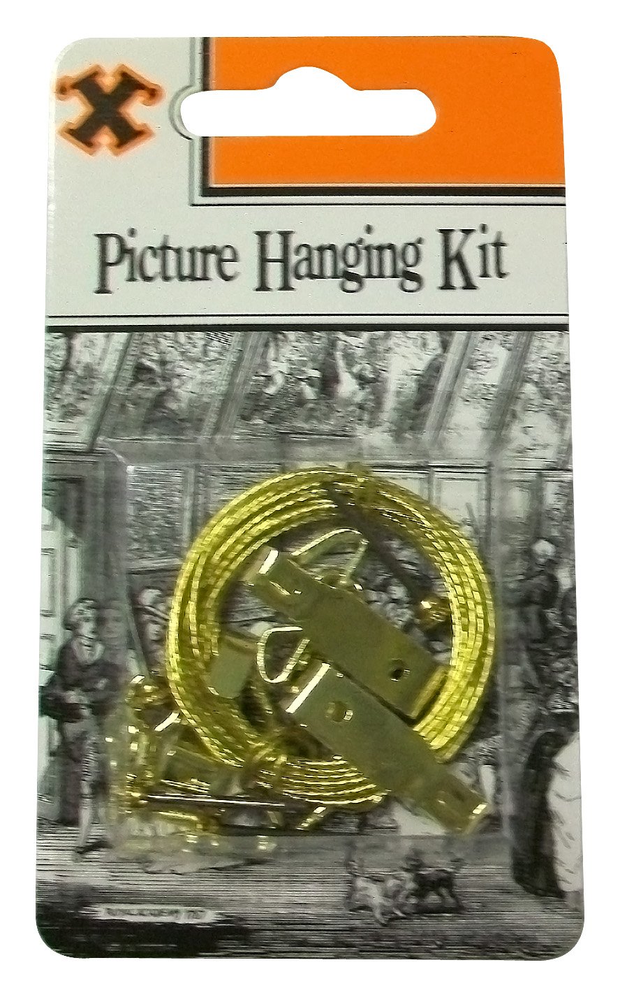 X Picture Kit 4 hooks/3m Wire, Blister Pack - 12880