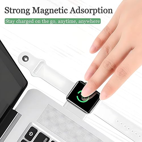 Miniatura 6 de Cargador inalámbrico para Apple Watch (paquete de 2), cargadores de automóvil de viaje magnéticos portátiles USB de carga rápida para iWatch