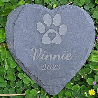 PEMIRSAYO Pet Loss Gifts Personalized Dog Memorial Stone - Pet Memorial Gifts - Loss of Dog Sympathy Gift - Dog Bereavement Gifts - Pet Remembrance Gifts - Loss of Dog Gifts, 4'Ã—4'/10Ã—10cm