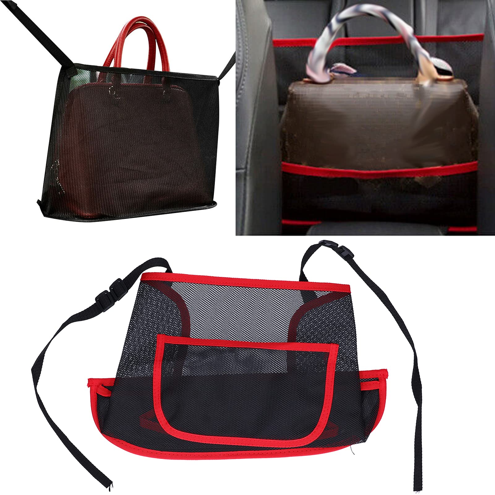 Aqxreight Auto Mesh Organizer - Praktischer Netzhalter Für Handy & Kleinteile Im Auto