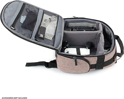 Miniatura 4 de USA Gear Mochila para drones  Funda para dron compatible con DJI Mavic Pro, Spark Mini, Ryze Tello, Yuneec Breeze y más  Interior personalizable,