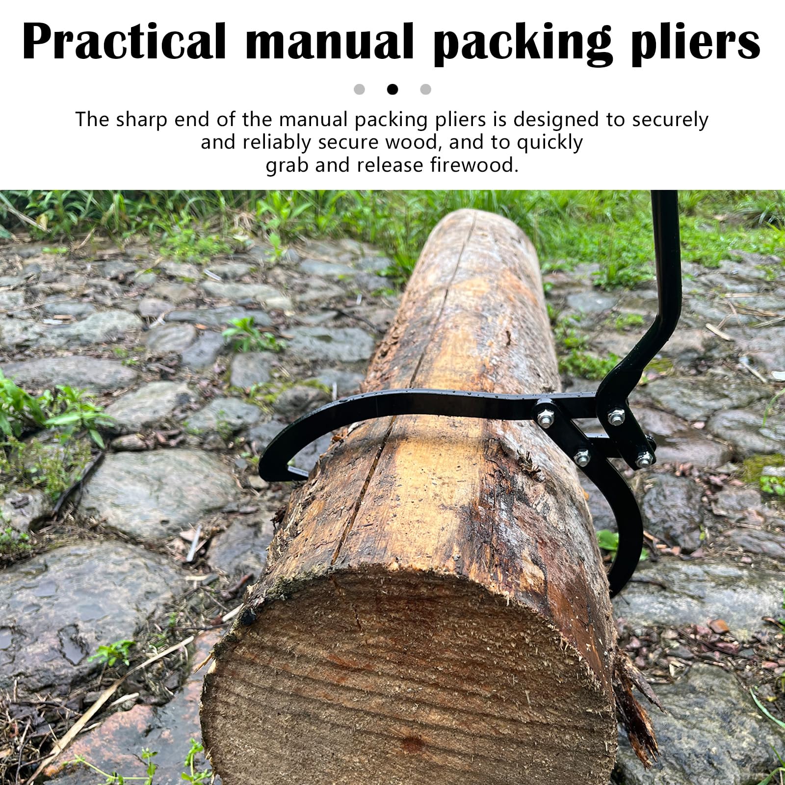 Forst Holzzange, 10 Zoll Holzgreifer Forstzange Vorlieferzange Lang Handpackzange Packzange für Holz Zange Holzgreifer Schleppzange Langer Griff 90° Hilfswerkzeug zum Heben Kleinere Baumstämme