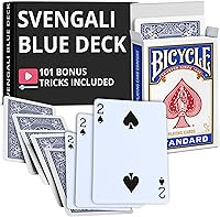 Vista 30 de Ted's Sterling Magic Precision Blue Rider Back Bicicleta Svengali Deck con instrucciones para más de 100 trucos (Reina de Corazones)