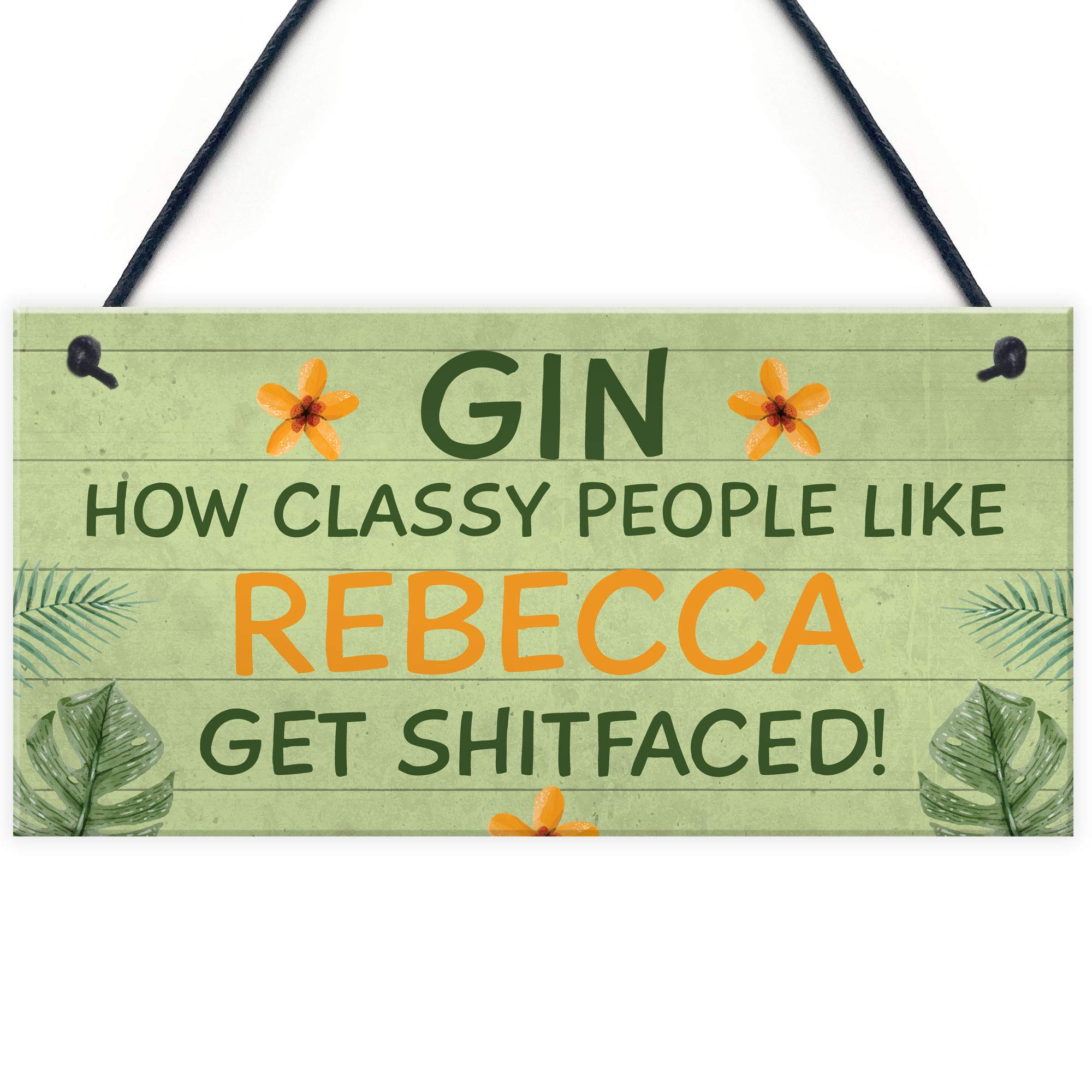 Red Ocean Personalised Gin Bar Sign Funny Gin Gift Bar Sign Personalised Home Bar Sign Funny Alcohol Gift
