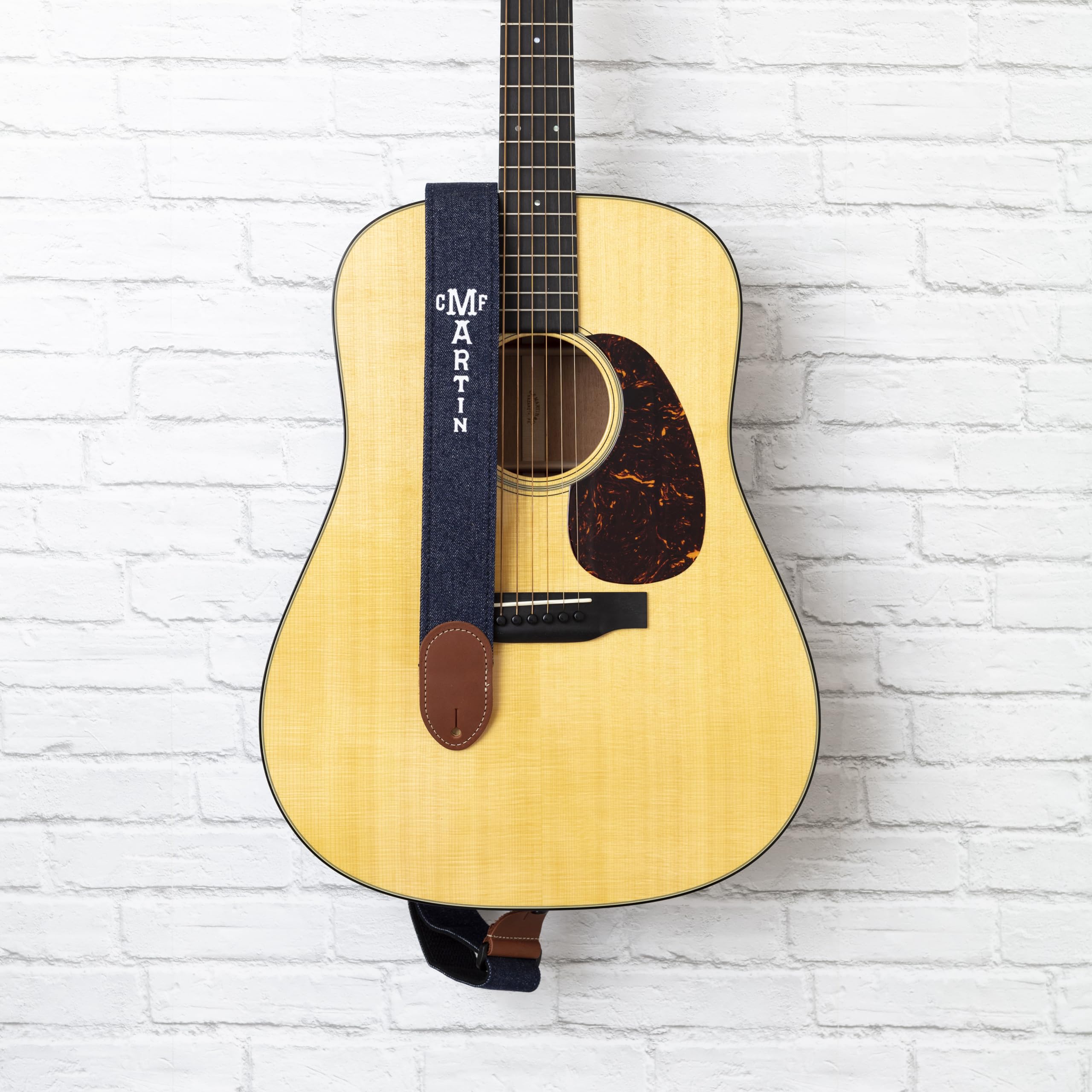 MARTIN Gitarrengurt aus umweltfreundlicher Baumwolle, blau, Denim-Optik (A0077)