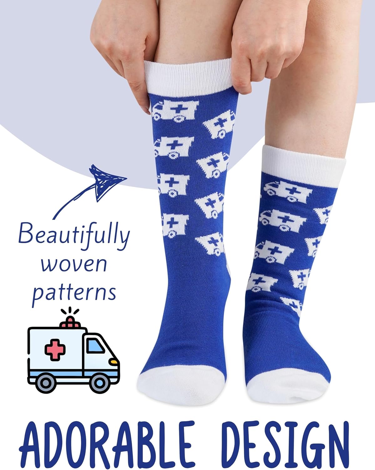InnoBeta Paramedic Gifts, EMT EMS Gift Socks for Women Men - Unisex - Image 2
