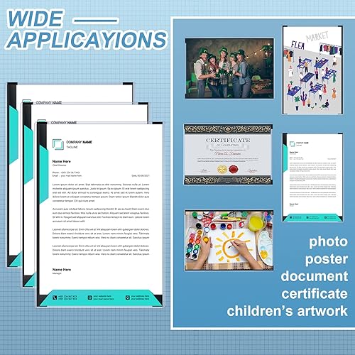 Miniatura 6 de 20 soportes magnéticos de 8 12 x 11 pulgadas, soporte magnético autoadhesivo de pared con cubierta de PVC transparente para exhibir pósteres de