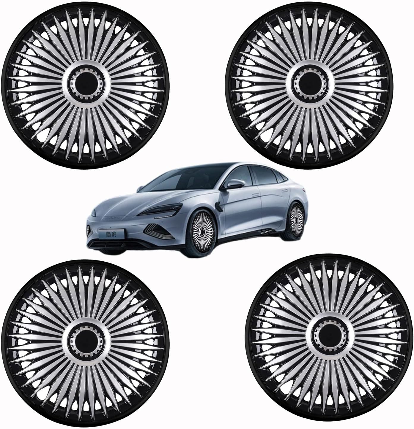 4PCS Hubcap Wheel Cover 14 Inch Universal Replacement Hub Caps Exterior Accessories Protection for Stylish Car Decor,D