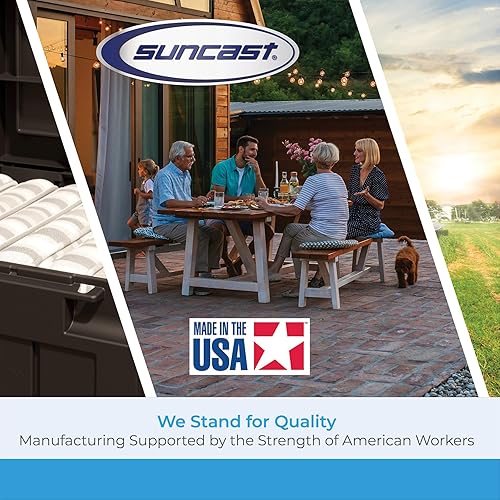 Miniatura 8 de Suncast Carrito de manguera decorativo de metal de 200 pies con ruedas planas y tapas de pie, elegante carrito de carrete de manguera de jardín para