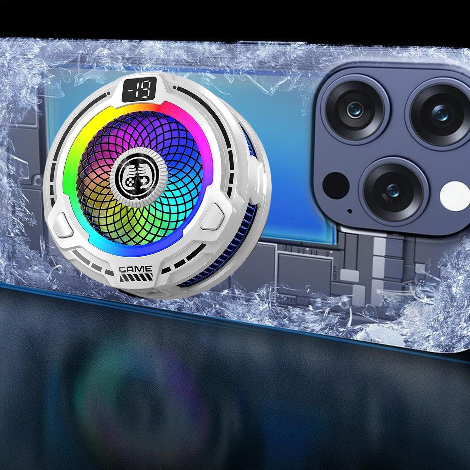 Dissipatore Magnetico Per Telefono | Dissipatore Magnetico 30W per Smartphone - Raffreddamento Portatile Regolazione Velocità per Smartphone Tablet Esterno Live Streaming Caldo Estivo