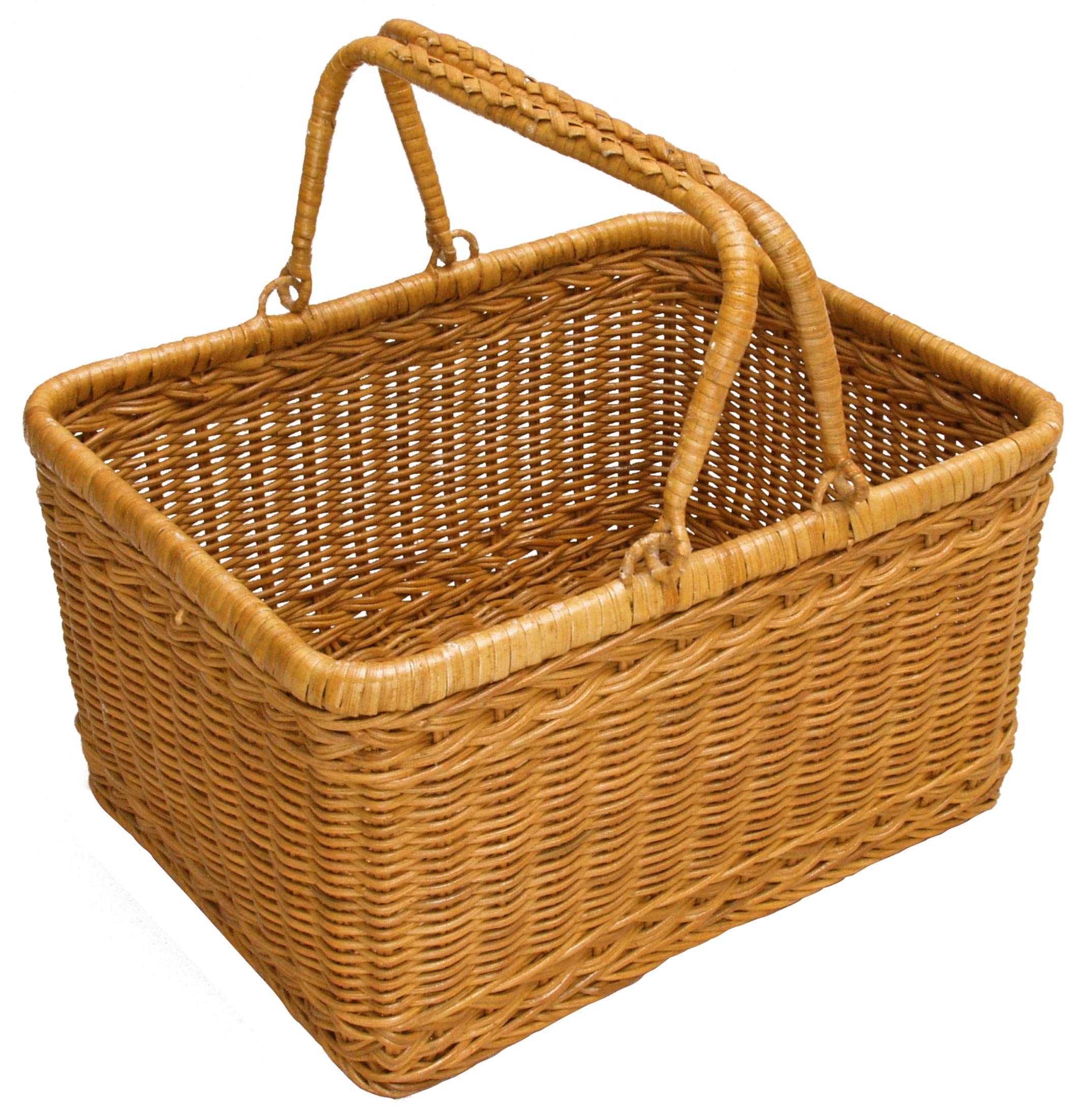 Amazon.co.jp: 酒井産業 ラタン手さげバスケット(32×25.5) 高29.5cm 耐  