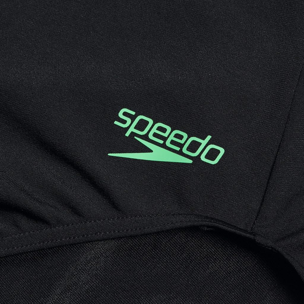 Speedo Racer Zip Costume da Bagno per Donna, Nero, 42