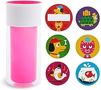 Vista 14 de Munchkin® Miracle® 360 - Vaso para beber con aislamiento, incluye calcomanías para personalizar la taza, 9 onzas, morado