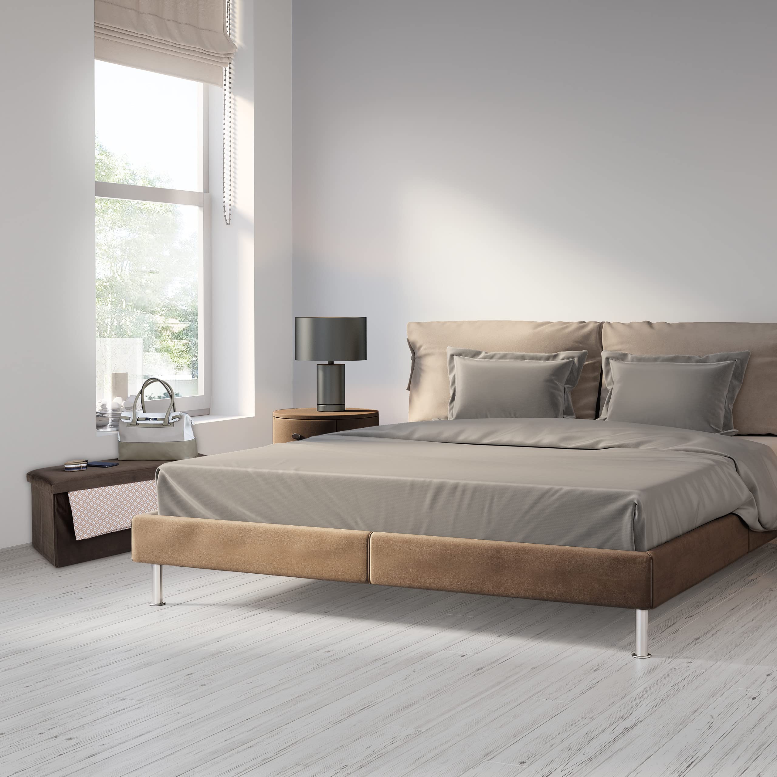 Relaxdays Banco Almacenaje, Funda de Terciopelo, 80 L, Salón, Dormitorio, Baúl Almacenamiento, 38 x 77 x 39 cm, Marrón