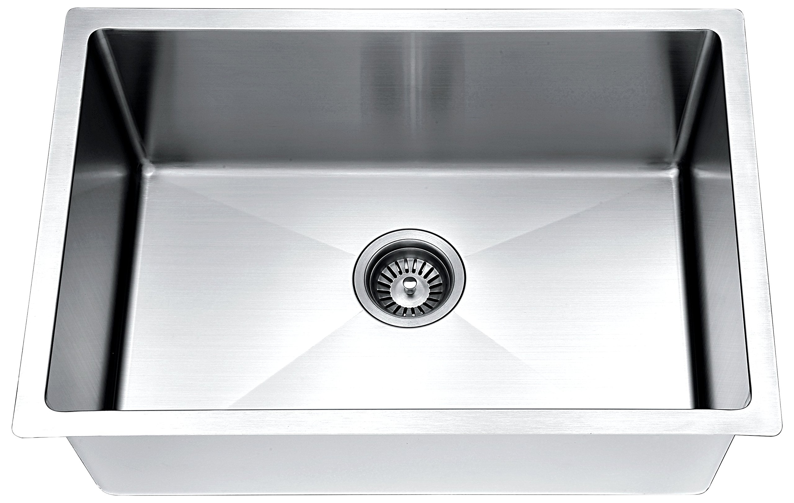 ESR280900 Handmade Stainless Steel Undermount Small Radius Single Bowl Sink