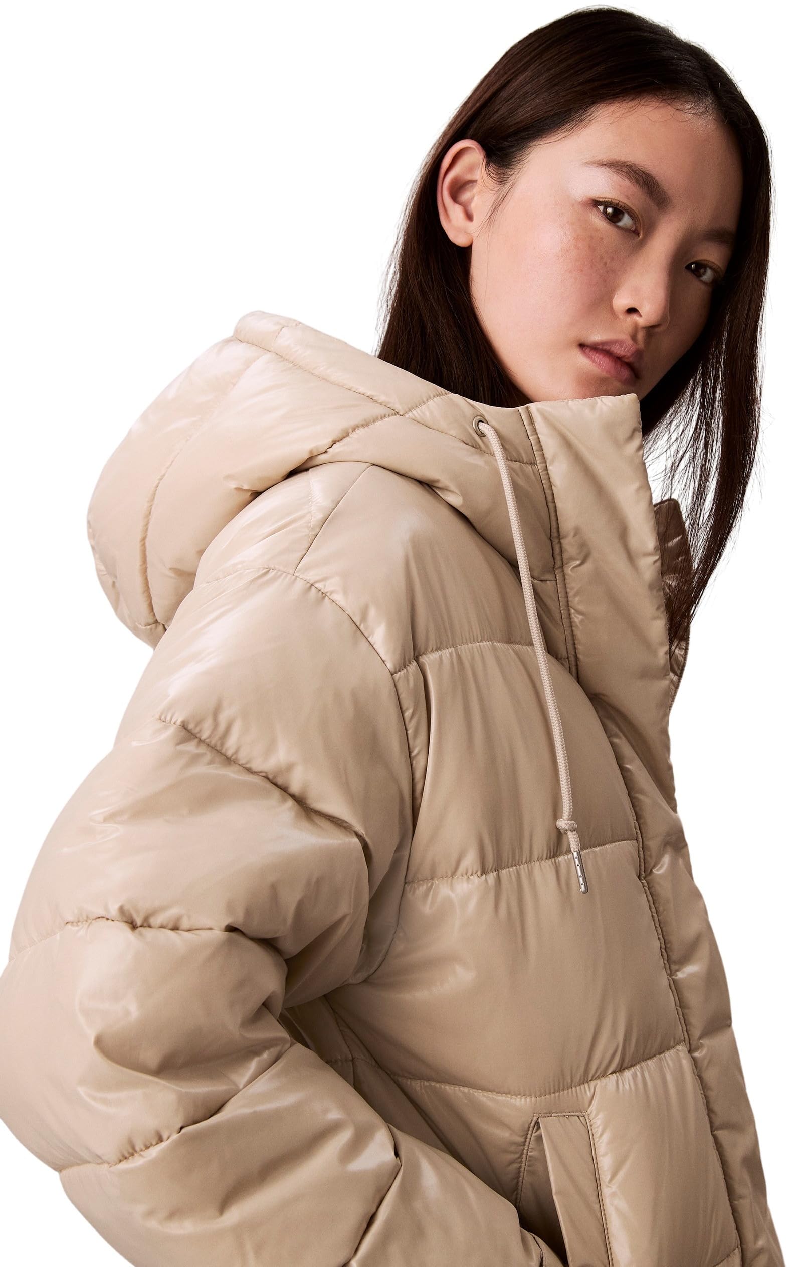 Calvin Klein Donna Piumino Shine con Cappuccio
