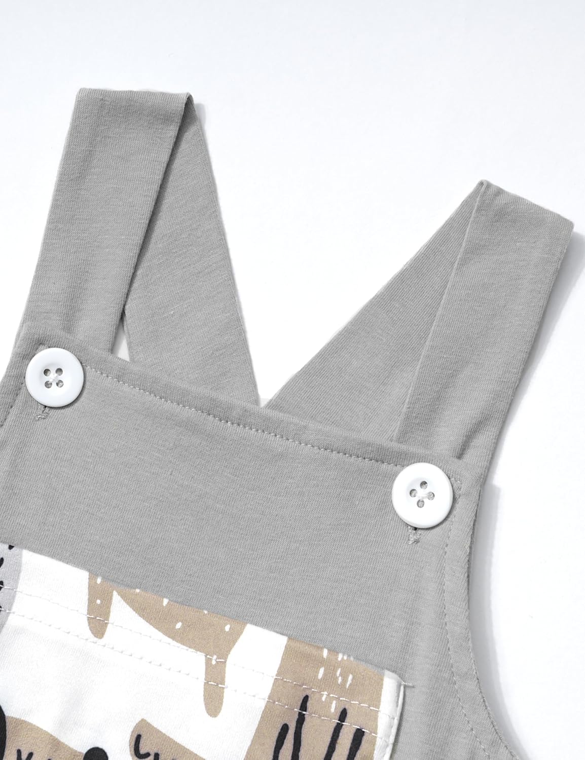 Baby Boy Clothes Long Sleeve Animal Plaid Romper + Overalls Infant Boy Clothes 2PCS Fall Winter Outfits - Image 5