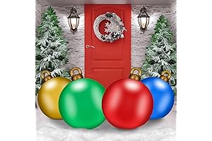 Jetec Inflatable Decorations, 4 Giant Holiballs for Festivities