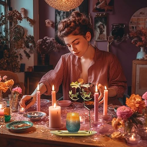 Miniatura 10 de Portavelas de latón cónico para Navidad, decoración del hogar, aniversario de boda, fiesta, regalos de inauguración de la casa, juego de 6