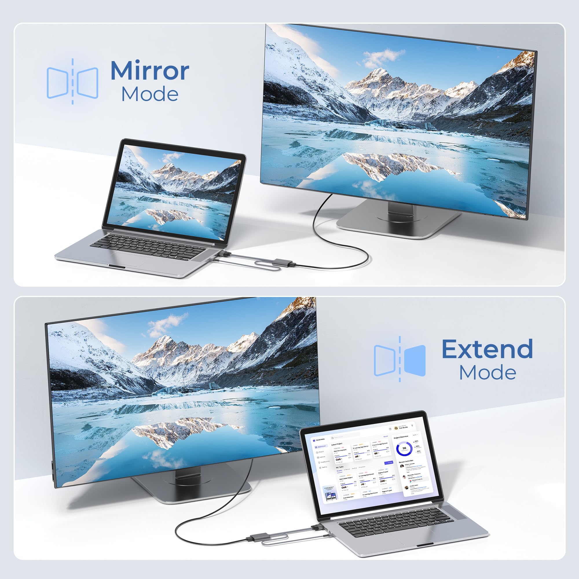 Adattatore VGA A HDMI Elebase 1080P Con Audio - Per PC, Laptop E Monitor