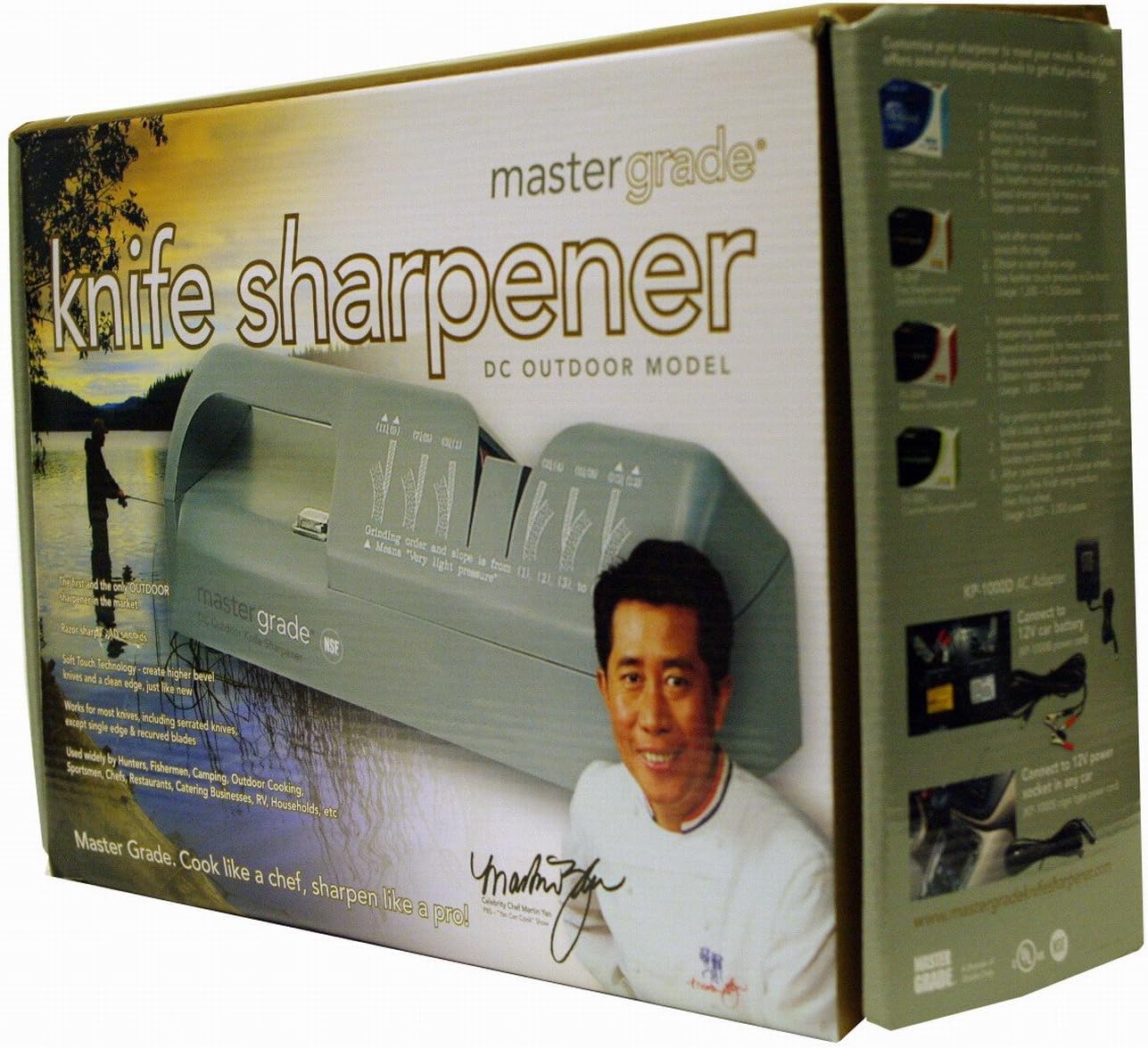 Outdoor DC Power Commercial Knife Sharpener with 2 sets outdoor power cord
