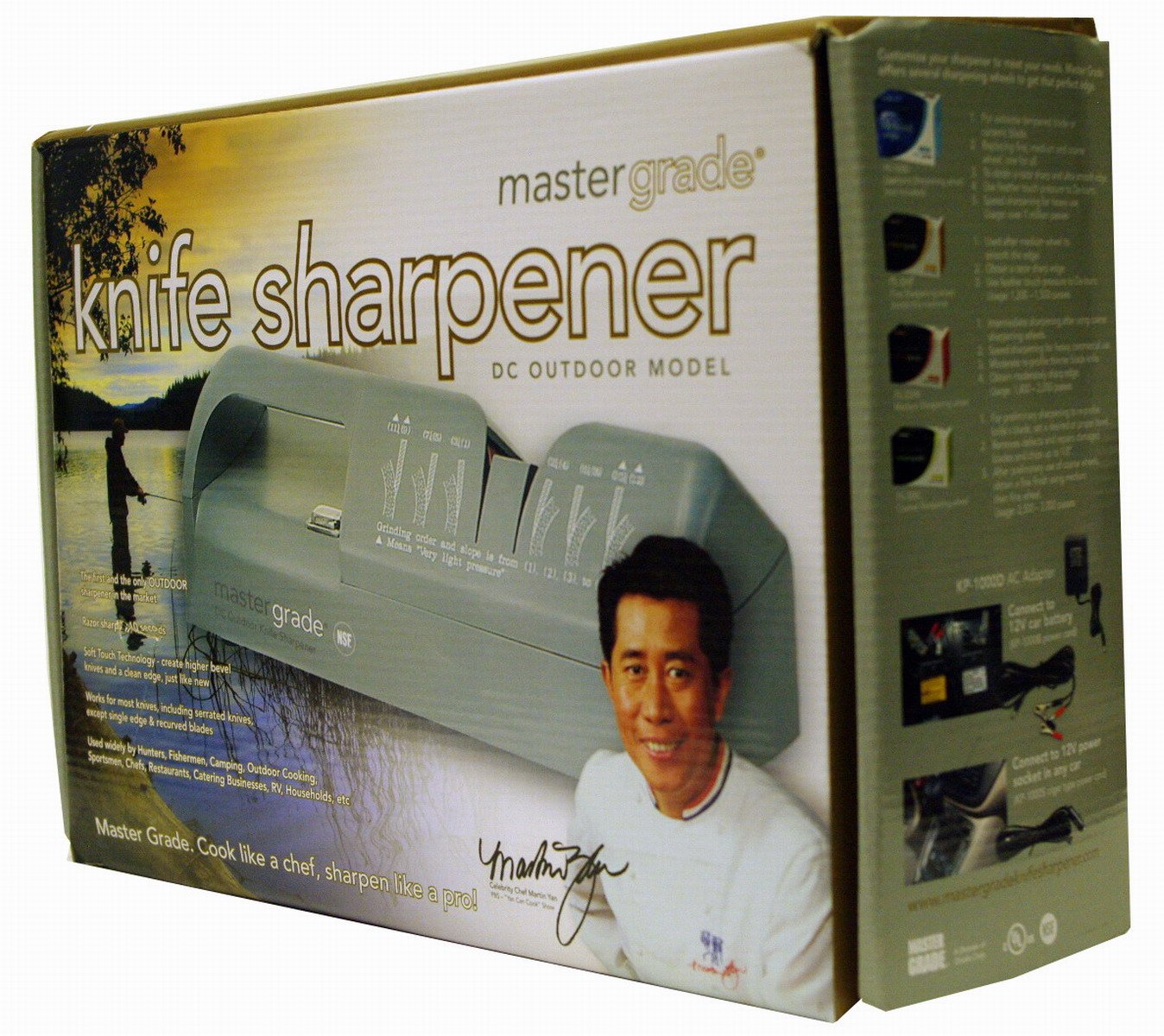 Outdoor DC Power Commercial Knife Sharpener with 2 sets outdoor power cord