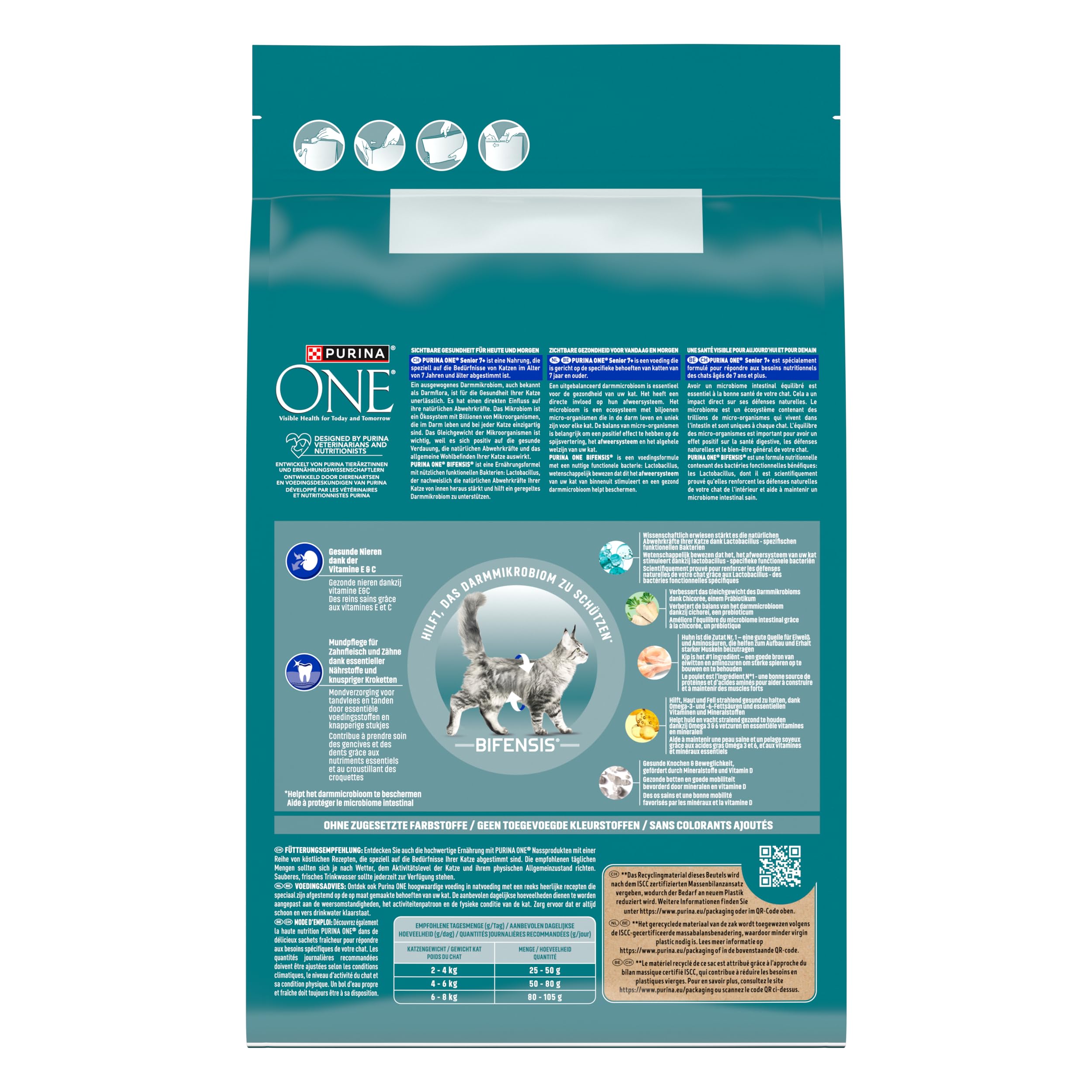 Purina ONE Katzenfutter Trocken Senior Huhn - Vollkorngetreide 3 kg