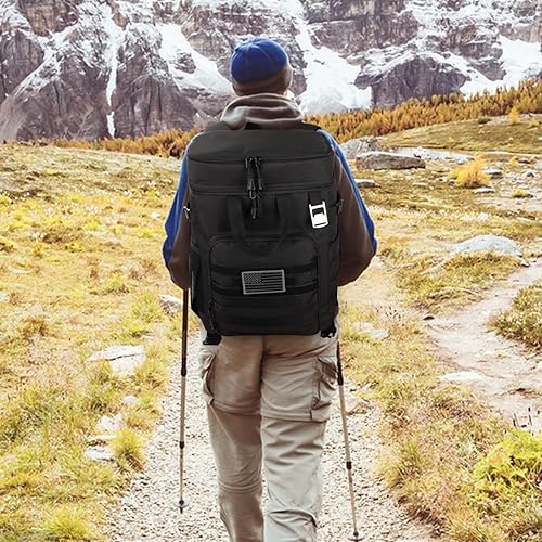 Miniatura 6 de onedayHI 42L Tactical Cooler Backpack, 4555 Cans Backpack Cooler Insulated Leak Proof, 2 Insulated Department Portable Soft Lunch Cooler Bag, Ice