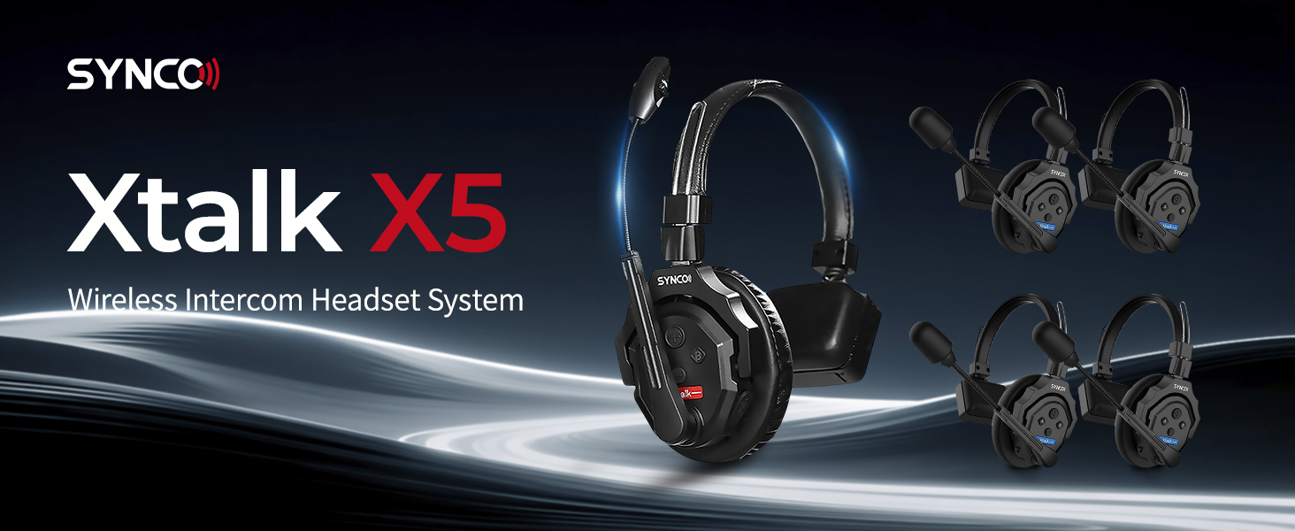 Amazon.com: SYNCO XTalk X5 2.4GHz Wireless Intercom Headset System