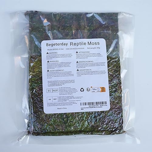 Miniatura 6 de Musgo de reptil natural puro de 3.5 onzas para la humedad, ideal para serpientes, tortugas y otros reptiles, bueno para terrarios para reptiles y