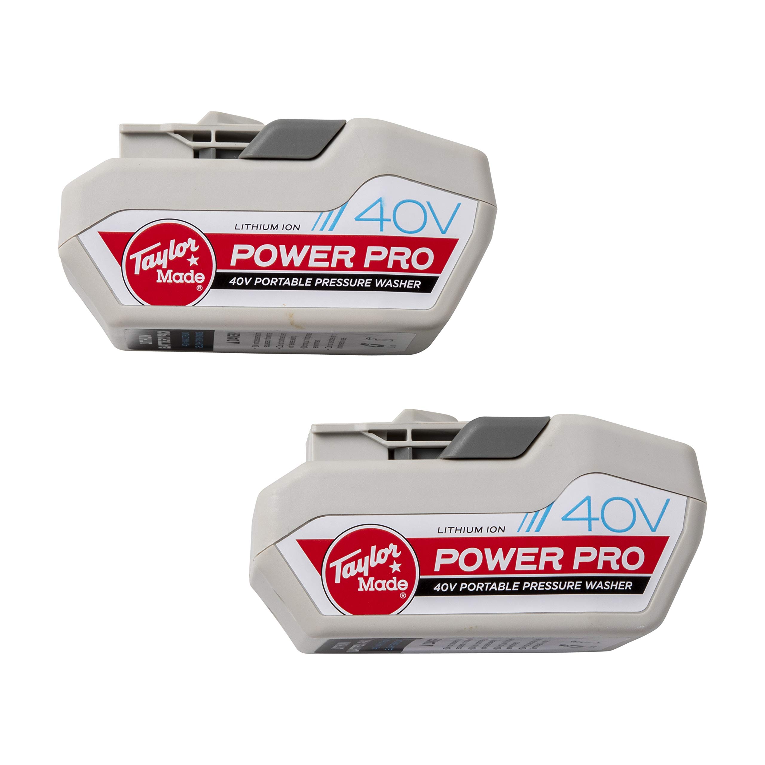 Taylor Made Power Pro 40V Power Washer — 520 Max PSI with Adjustable Pressure Settings - Long and Rotatable Nozzle, 6-in-1 Spray Attachment and (2) 40V Lithium Ion Batteries Included - 2020212913