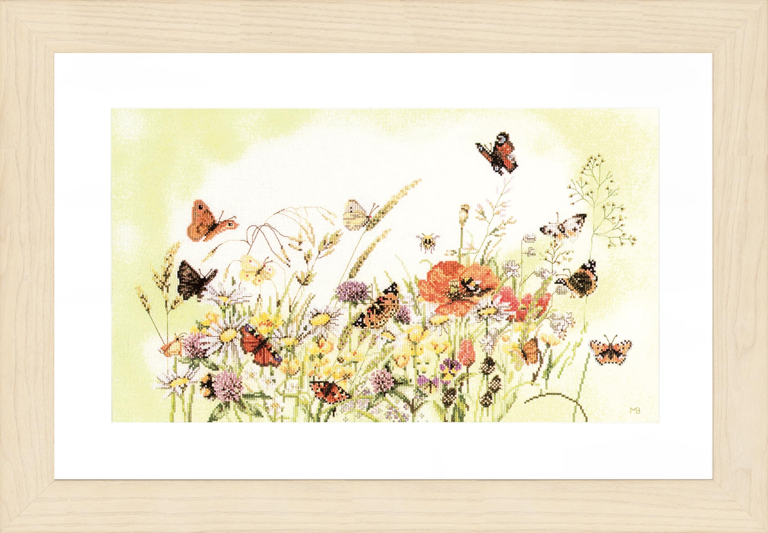Lanarte cross stitch kit ""butterflies & flowers"", counted, DIY