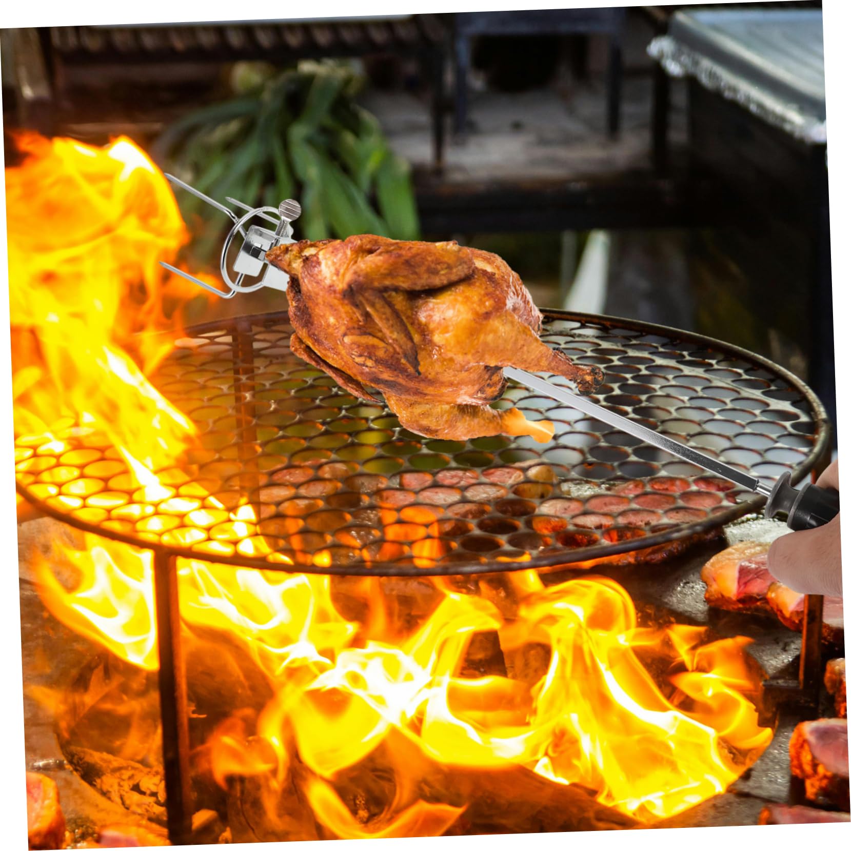 Hemobllo 3 Set forchetta da barbecue rosticceria forchetta per grigliare la carne di grandi dimensioni forchette alla griglia fatte in casa accessorio forno Acciaio inossidabile Argento