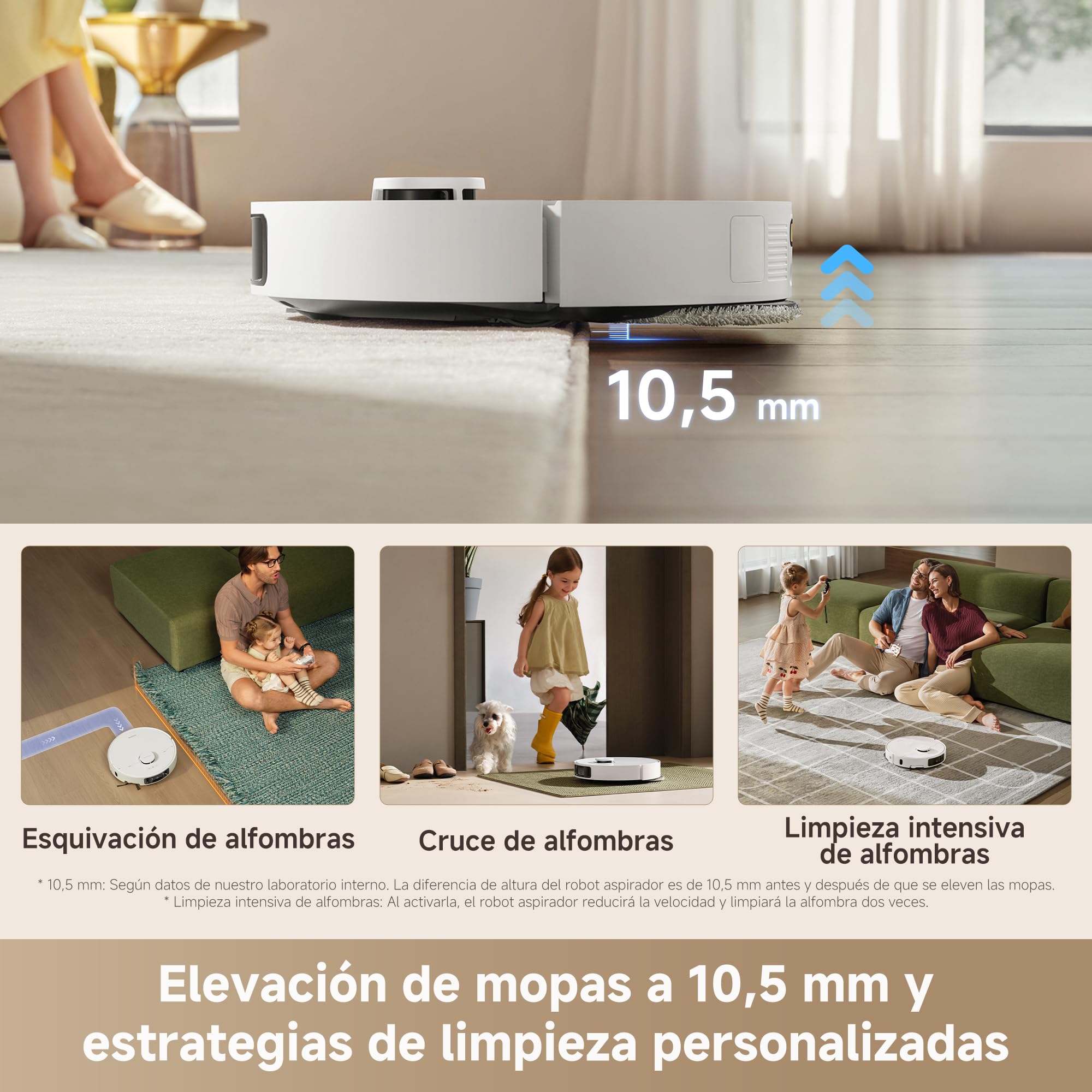 dreame L10s Ultra Gen 3 Kit Robot Aspirador y Friegasuelos, Succión de 25.000Pa, Cepillo Lateral y Mopa Extensible, AceClean DryBoard y Autolimpieza Automática de Mopa, Secado con Aire Caliente